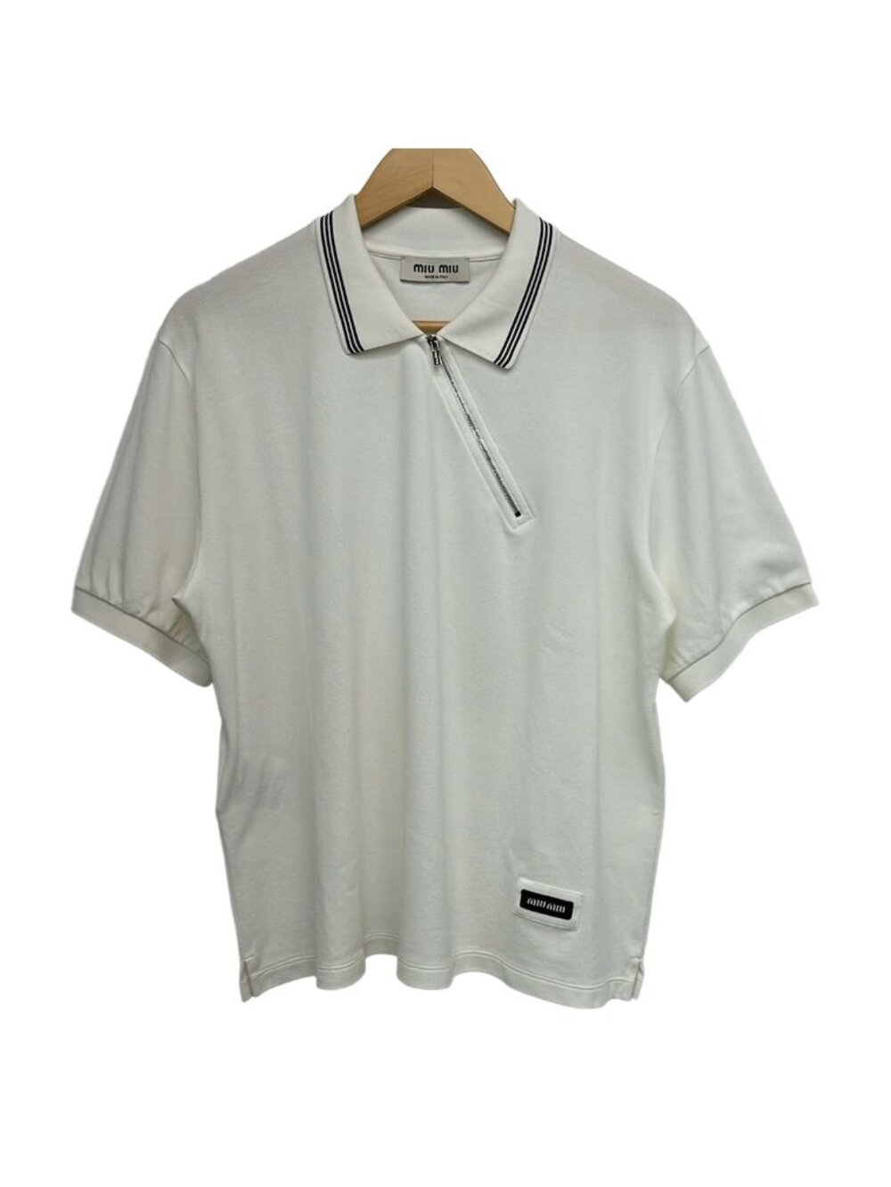 Miu Miu Short Sleeve Polo Shirt XL White XXL
